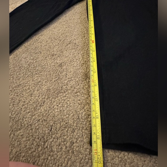 Justice Black Cropped Leggings Size 16 Girls Juniors Sweatpants Soft Capri - Picture 5 of 7